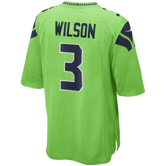 Russell Wilson Seattle Seahawks Nike Alternate Game Jersey - Neon Green SKU:3822117