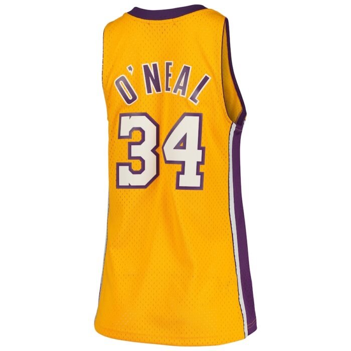 Shaquille ONeal Los Angeles Lakers Mitchell & Ness Womens 1999-00 Hardwood Classics Swingman Jersey - Gold SKU:3784622