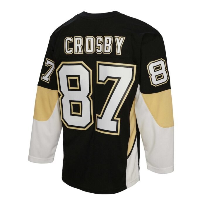 Sidney Crosby Pittsburgh Penguins Mitchell & Ness 2008/09 Captain Patch Blue Line Player Jersey - Black SKU:5264012