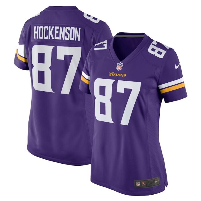 T.J. Hockenson Minnesota Vikings Nike Womens Game Player Jersey - Purple SKU:5230530