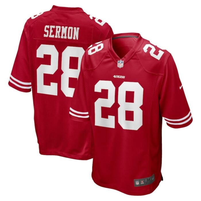 Trey Sermon San Francisco 49ers Nike 2021 NFL Draft Pick Game Jersey - Scarlet SKU:4301273