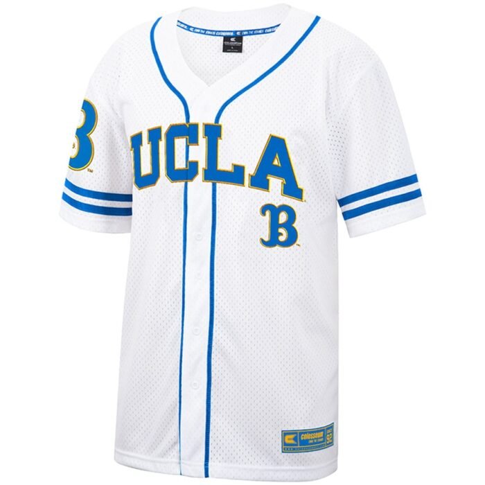 UCLA Bruins Colosseum Free Spirited Mesh Button-Up Baseball Jersey - White SKU:4661805