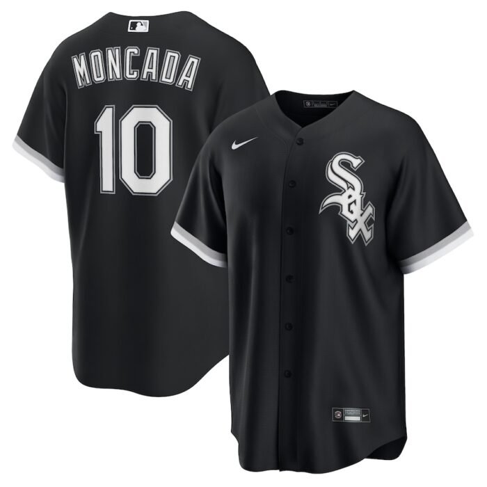 Yoan Moncada Chicago White Sox Nike Alternate Replica Player Name Jersey - Black SKU:3603232