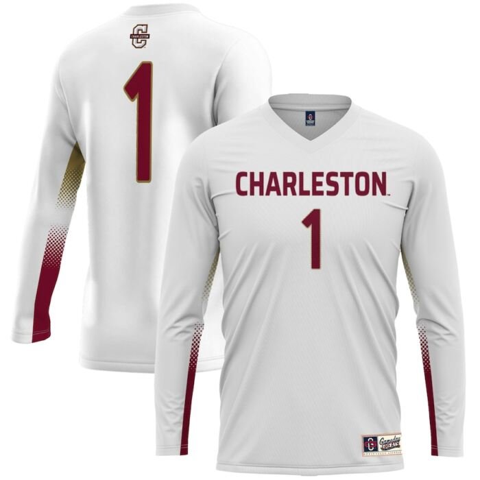 #1 Charleston Cougars ProSphere Unisex Women's Volleyball Jersey - White SKU:200729256