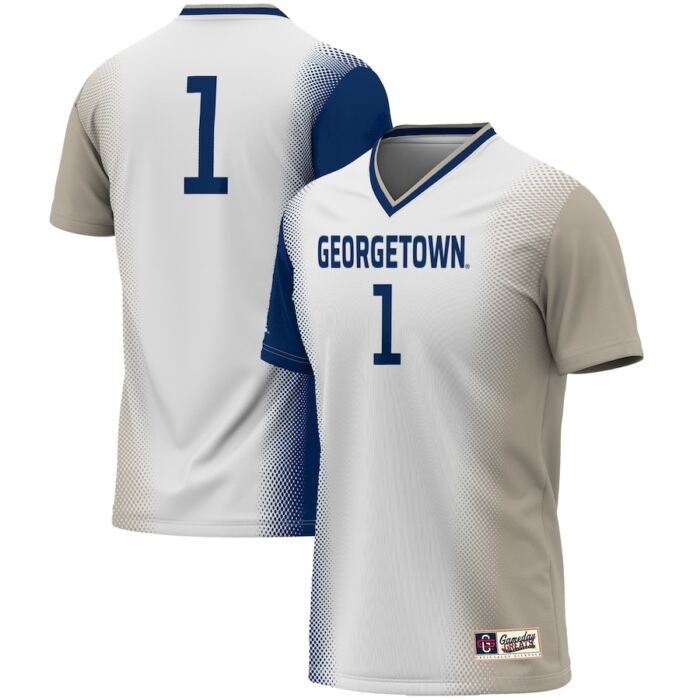 #1 Georgetown Hoyas ProSphere Youth  Womens Soccer Jersey - White SKU:200532858