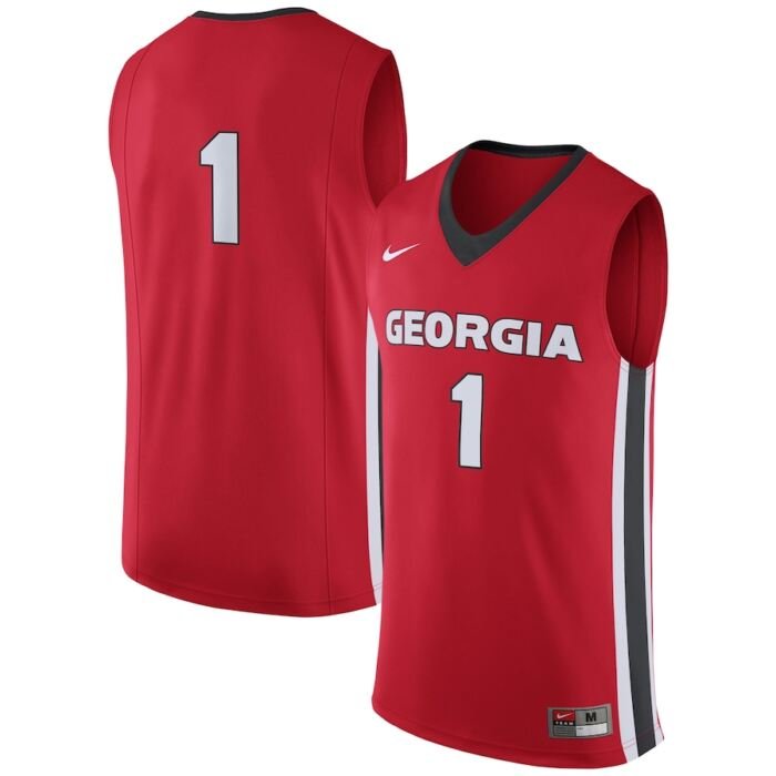 #1 Georgia Bulldogs Nike Replica Jersey - Red SKU:200037600