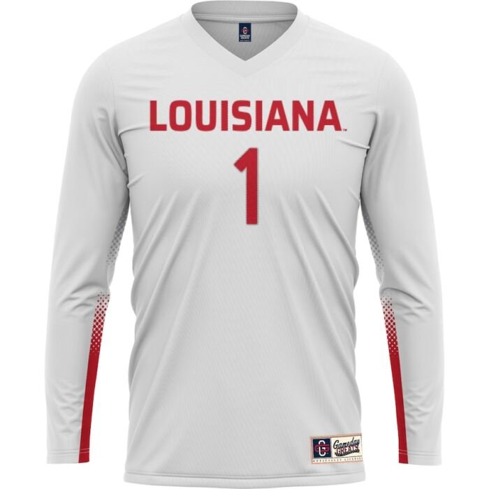 #1 Louisiana Ragin' Cajuns ProSphere Youth Women's Volleyball Jersey - White SKU:200729257