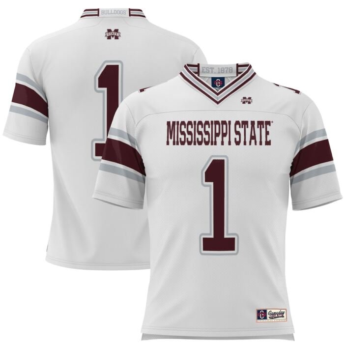 #1 Mississippi State Bulldogs ProSphere Youth Football Jersey - White SKU:200665398
