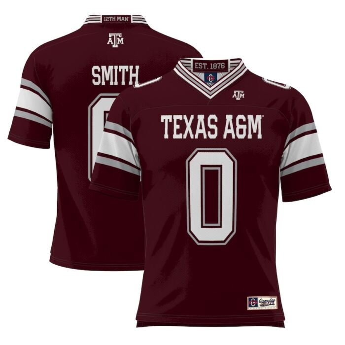 Ainias Smith Texas A&M Aggies ProSphere Youth NIL Player Football Jersey - Maroon SKU:200667771
