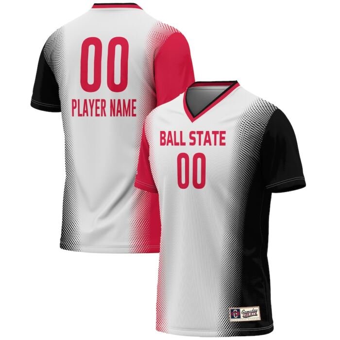 Ball State Cardinals ProSphere Youth NIL Pick-A-Player Womens Soccer Jersey - White SKU:200533117