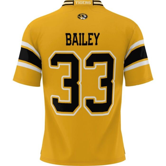 Chad Bailey Missouri Tigers ProSphere Youth NIL Player Football Jersey - Gold SKU:200667696