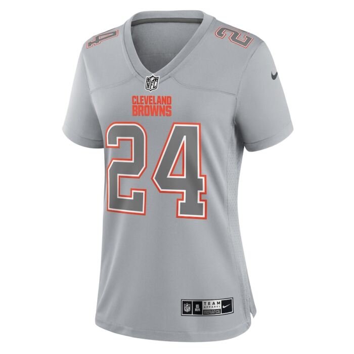 Nick Chubb Cleveland Browns Nike Womens Atmosphere Fashion Game Jersey - Gray SKU:4567995
