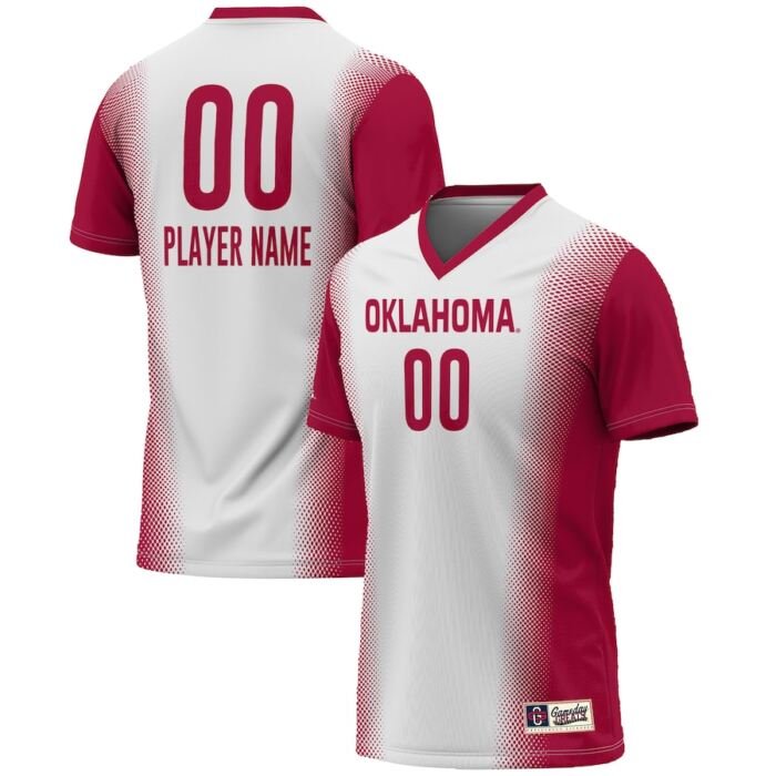 Oklahoma Sooners ProSphere Unisex NIL Pick-A-Player Women's Soccer Jersey - White SKU:200533120