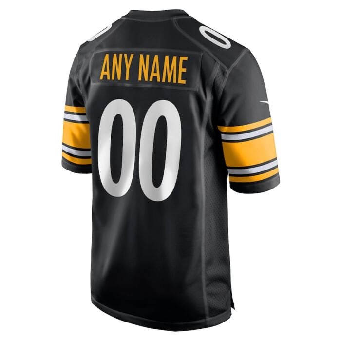 Pittsburgh Steelers Nike Game Custom Player Jersey - Black SKU:4686507