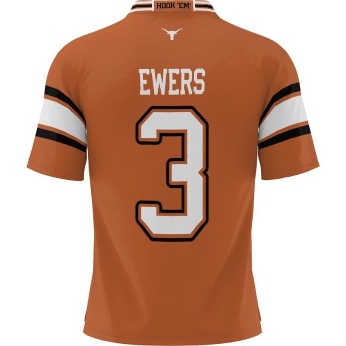 Quinn Ewers Texas Longhorns ProSphere NIL Player Football Jersey - Texas Orange SKU:200667855