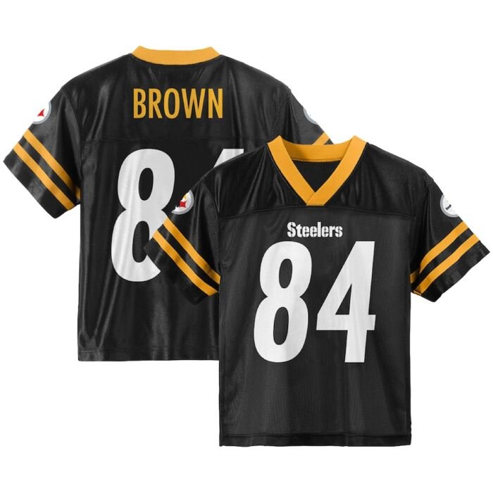 Toddler Antonio Brown Black Pittsburgh Steelers Team Color Jersey SKU:3174051