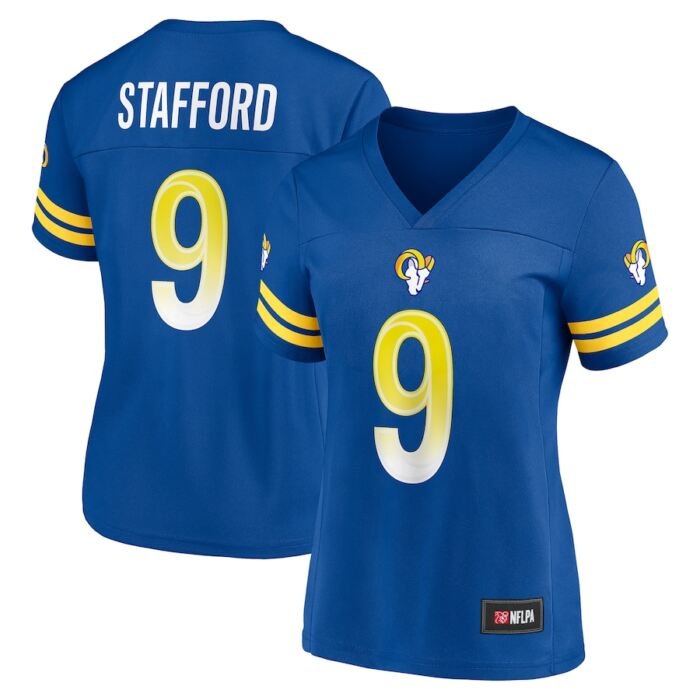 Women's Matthew Stafford Royal Los Angeles Rams Game Time Player Jersey SKU:4647672