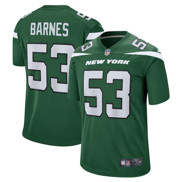 Zaire Barnes New York Jets Nike  Game Jersey - Gotham Green SKU:200745424